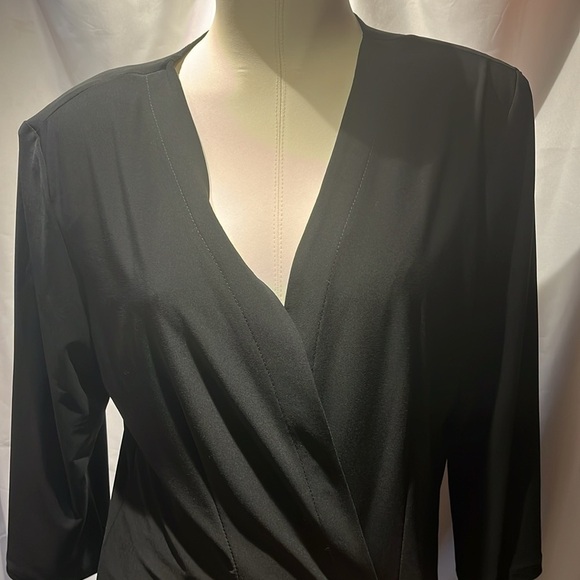 black suit jacket lightweight thin shoulder pads nwt - Picture 2 of 6